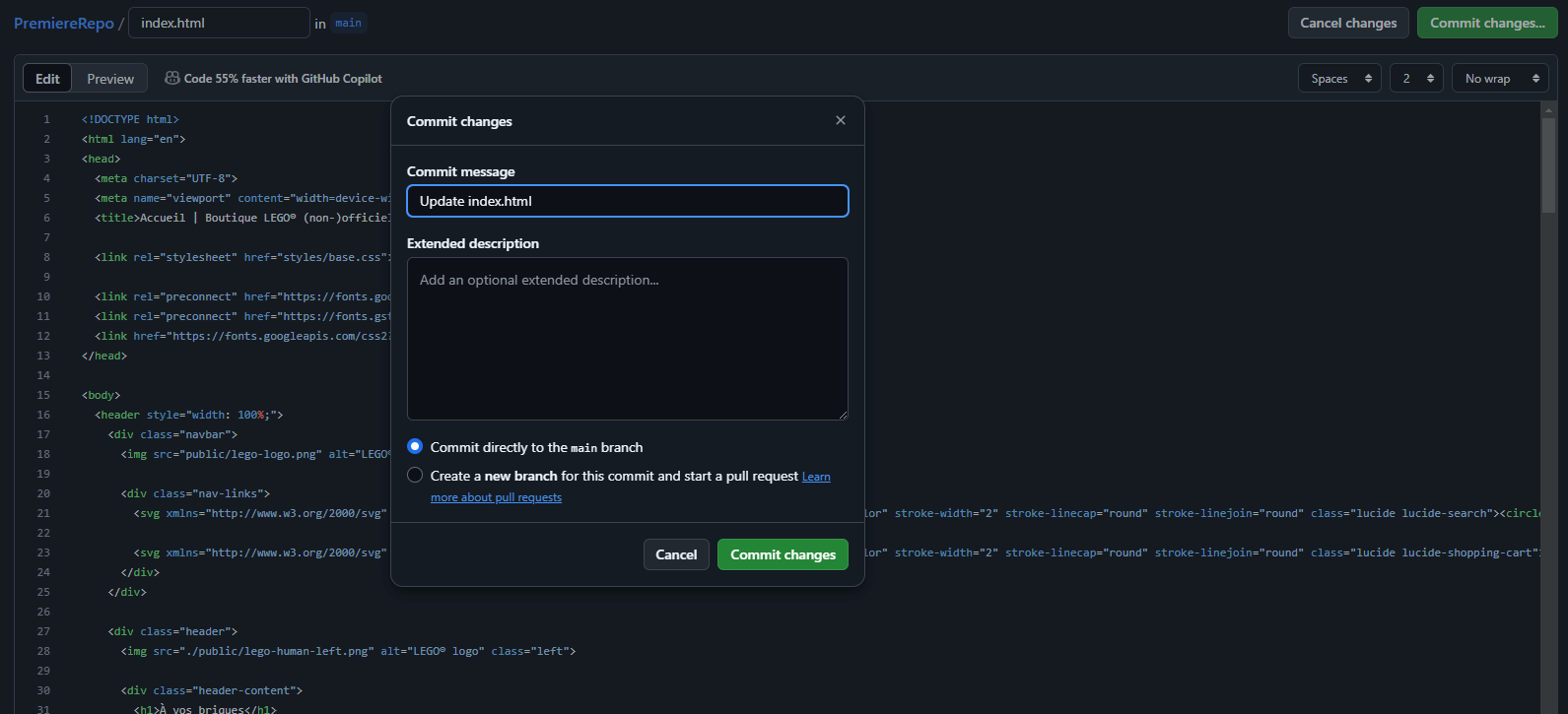 Update file and commit